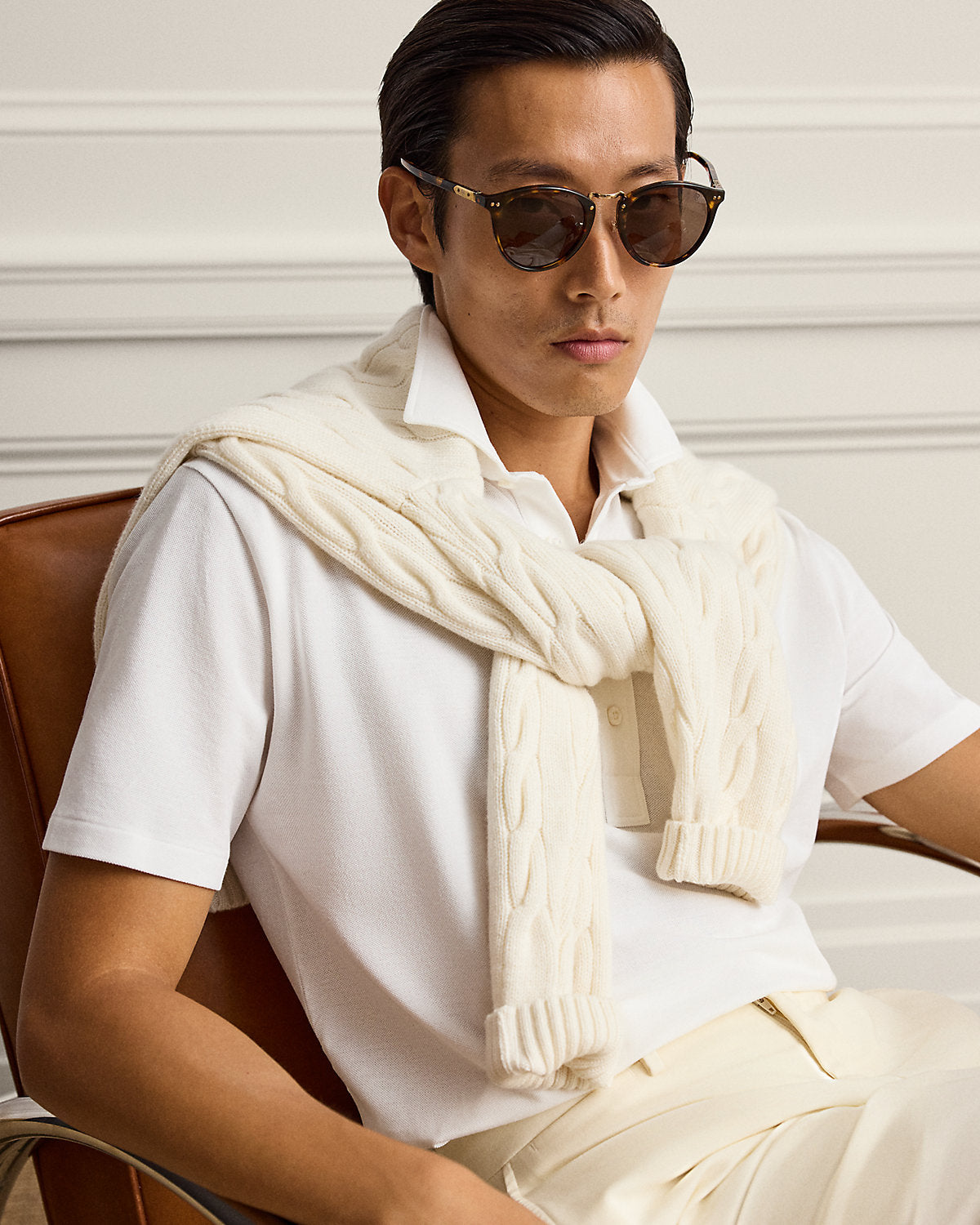 Custom Slim Fit Washed Piqu¨¦ Polo Shirt