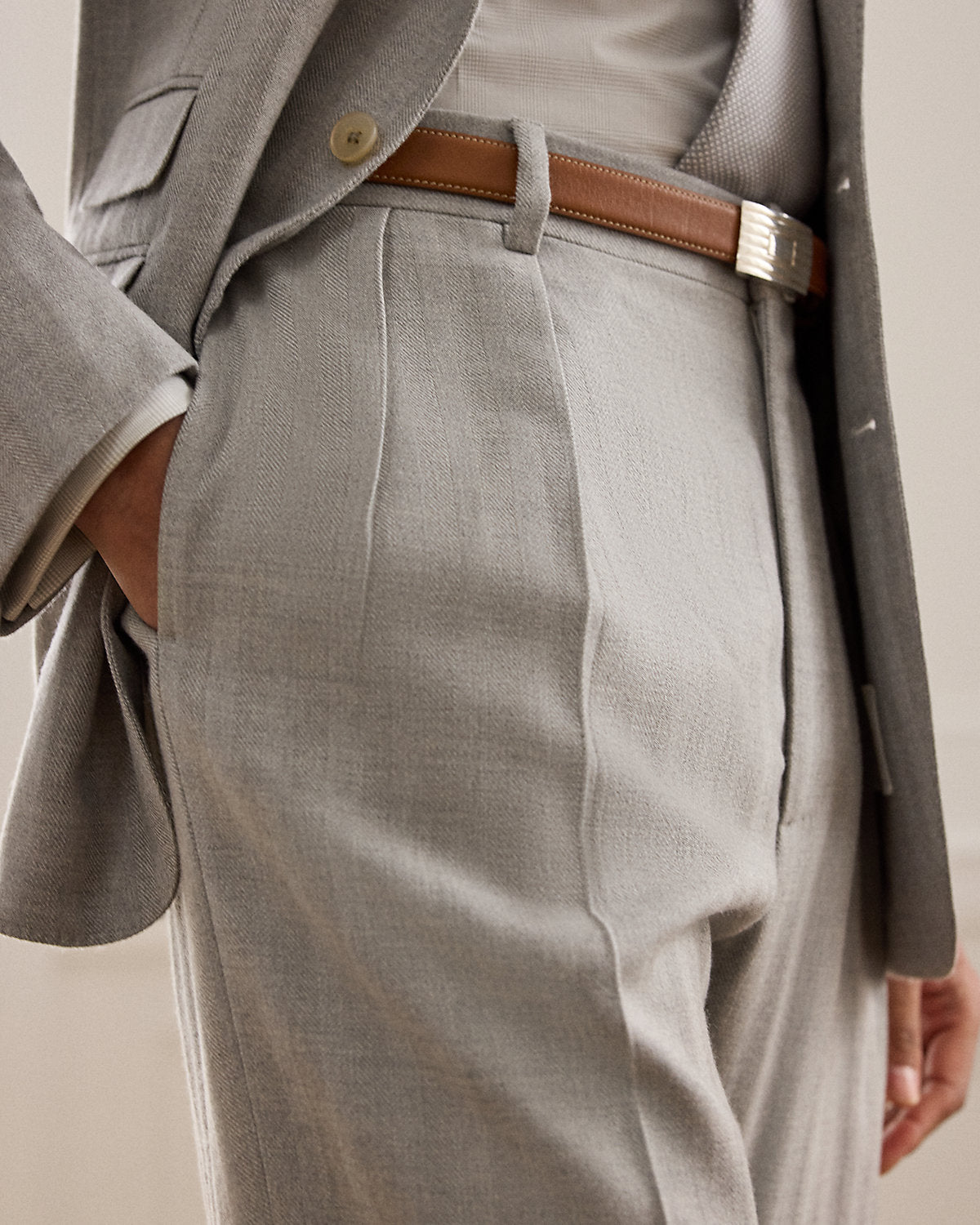 Glenn Hand-Tailored Herringbone Trouser
