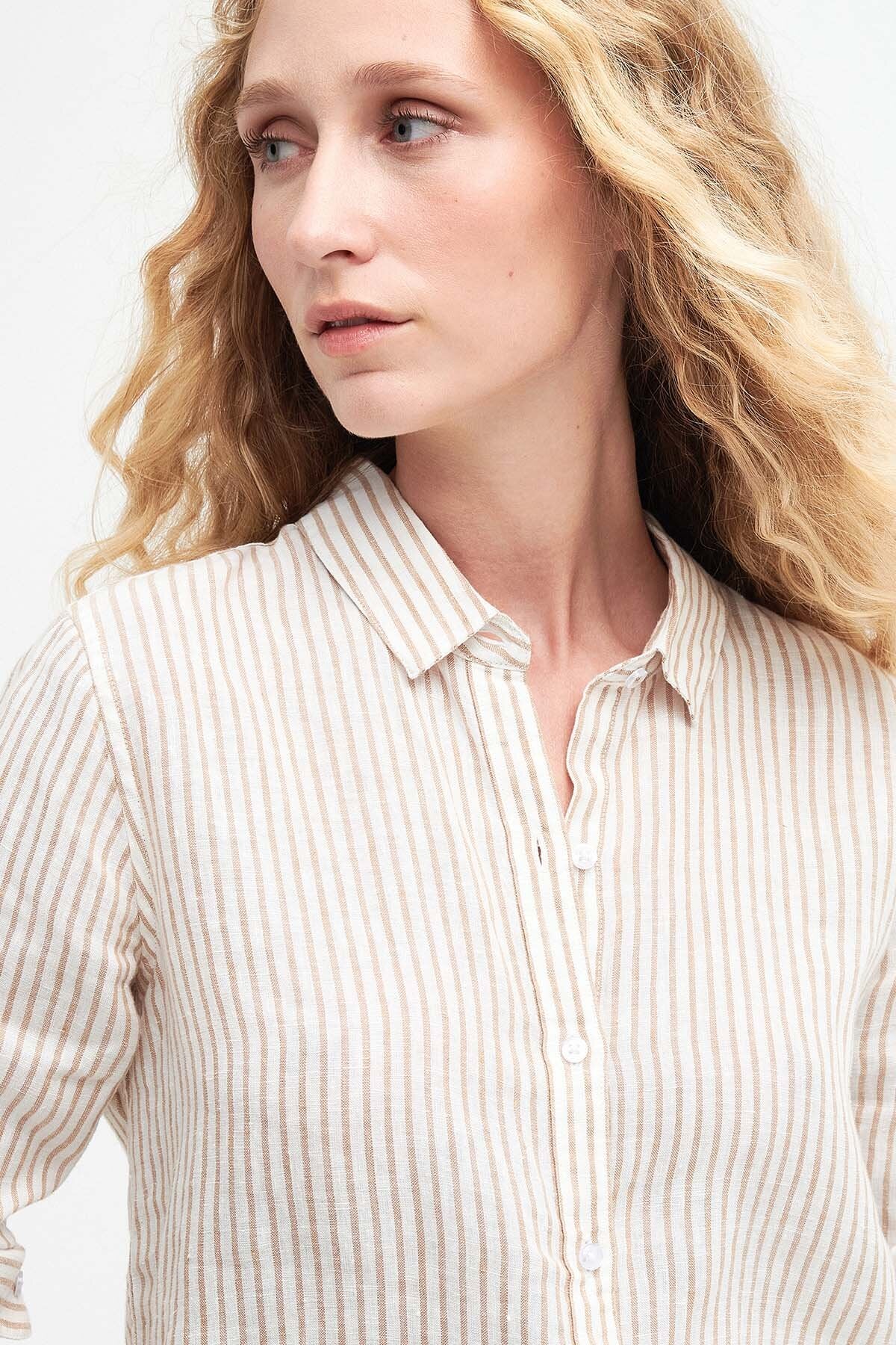 Marine Shirt - TANNIN STRIPE