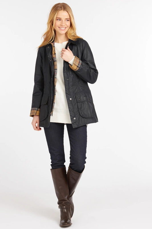 Beadnell Wax Jacket - NAVY