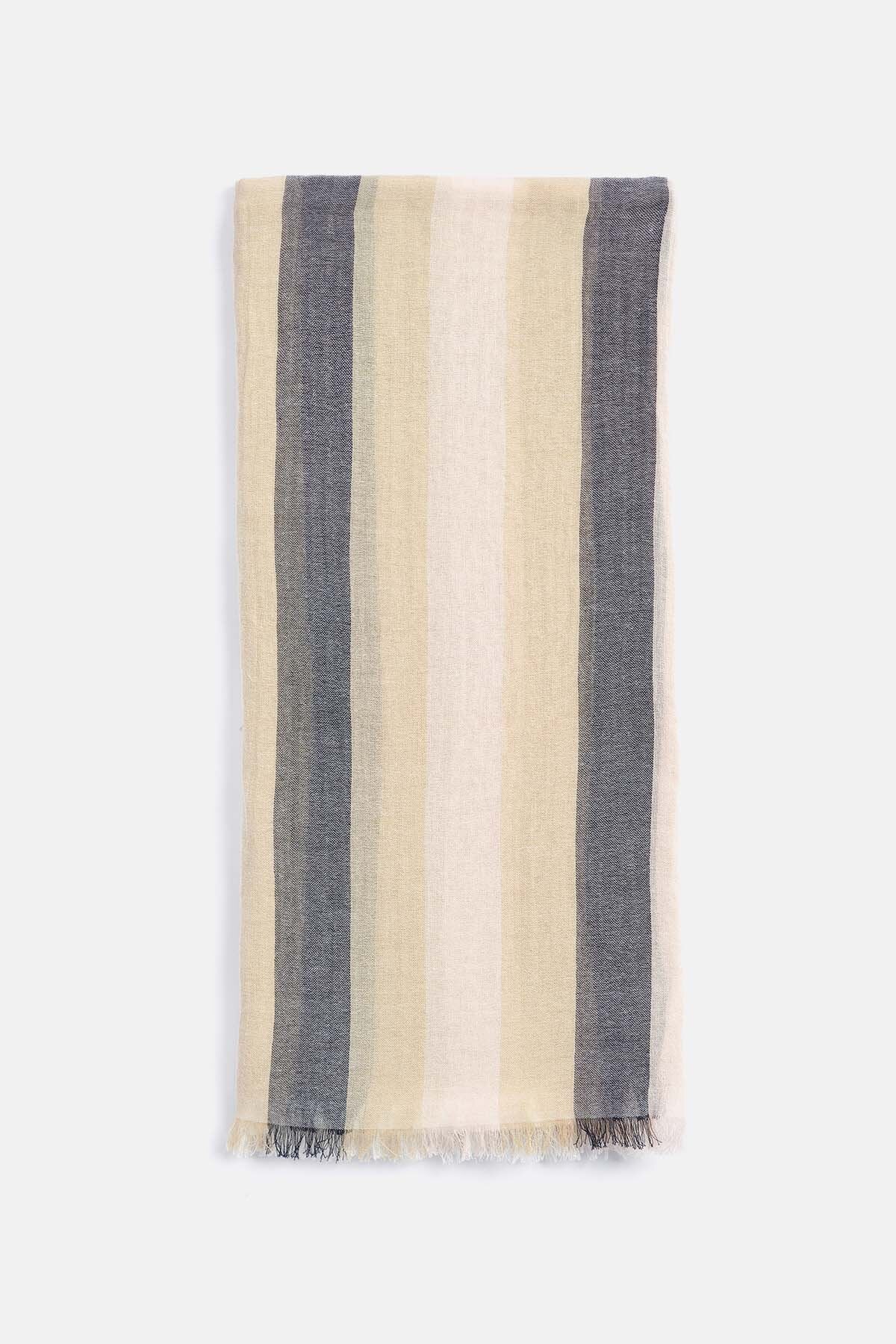 Bethany Striped Scarf - PRIMROSE HESSIAN
