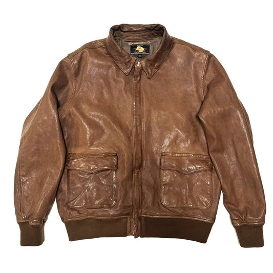 Retro American A2 Air Force Pilot Genuine Leather Jacket - J53