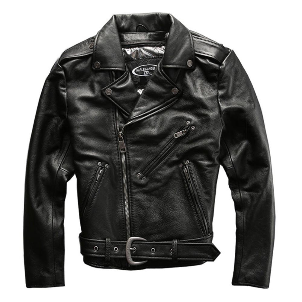 Genuine leather Harley motorcycle riding suit-J40
