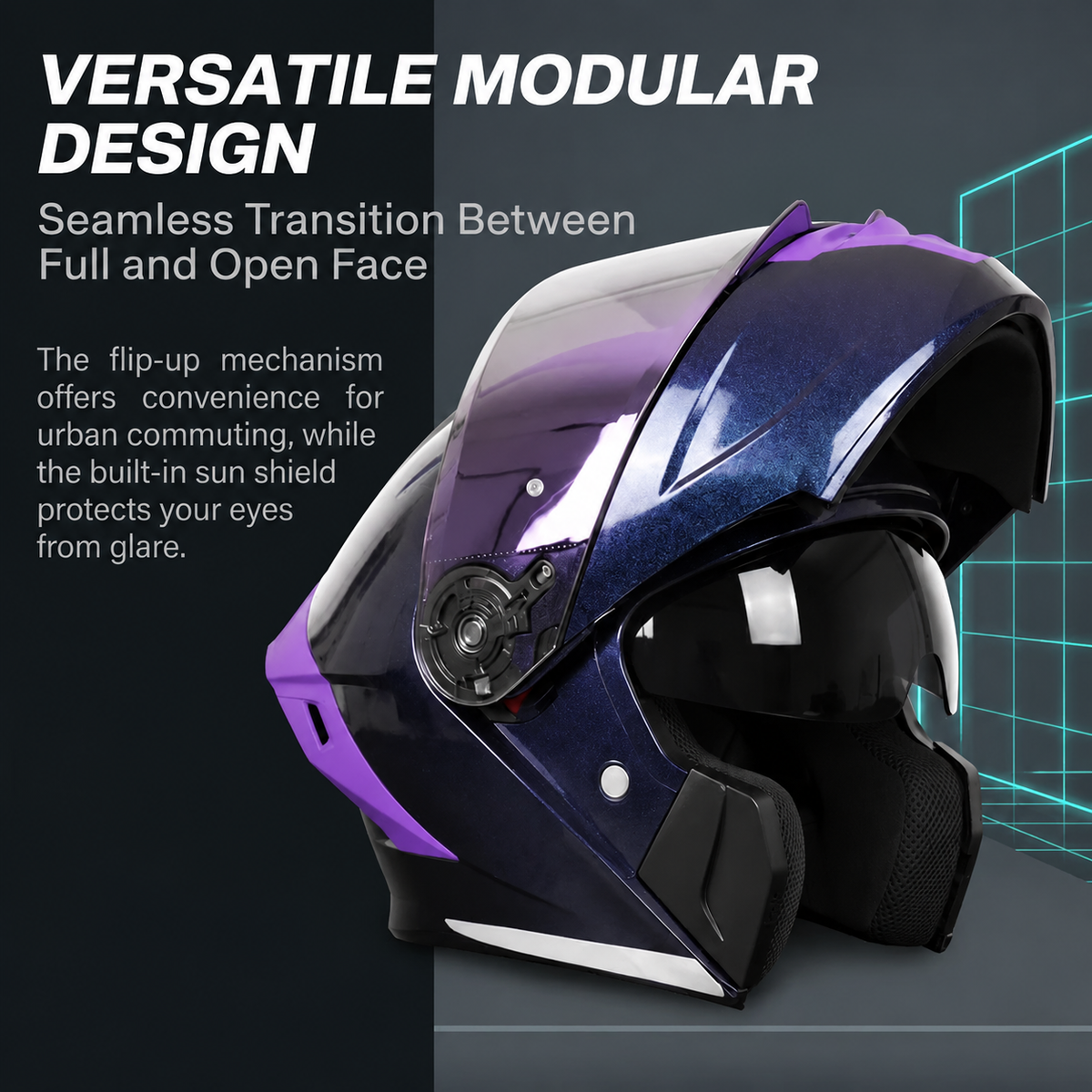 Blazing Flip Up Motorcycle Helmet-H34
