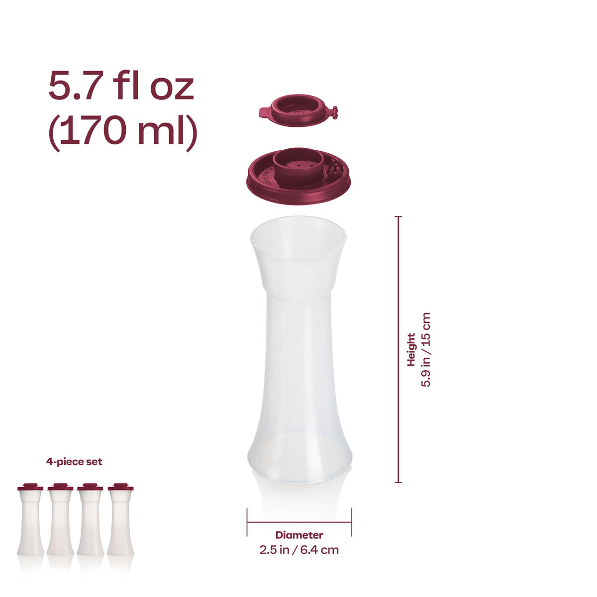 Hourglass Salt and Pepper Shakers | Large Set of 4