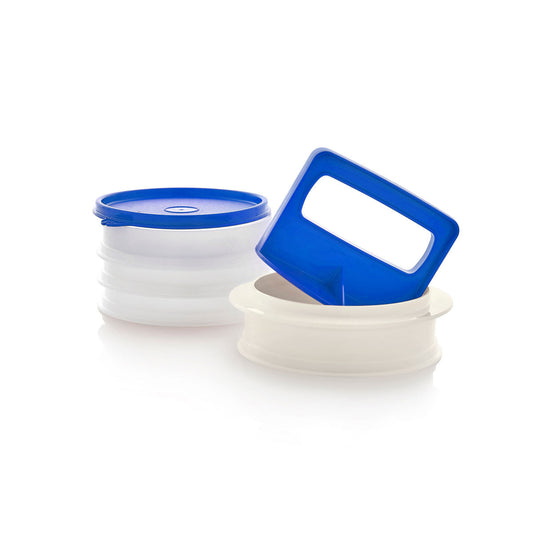 Hamburger Press Keepers Set | Large Patty Mold Storage
