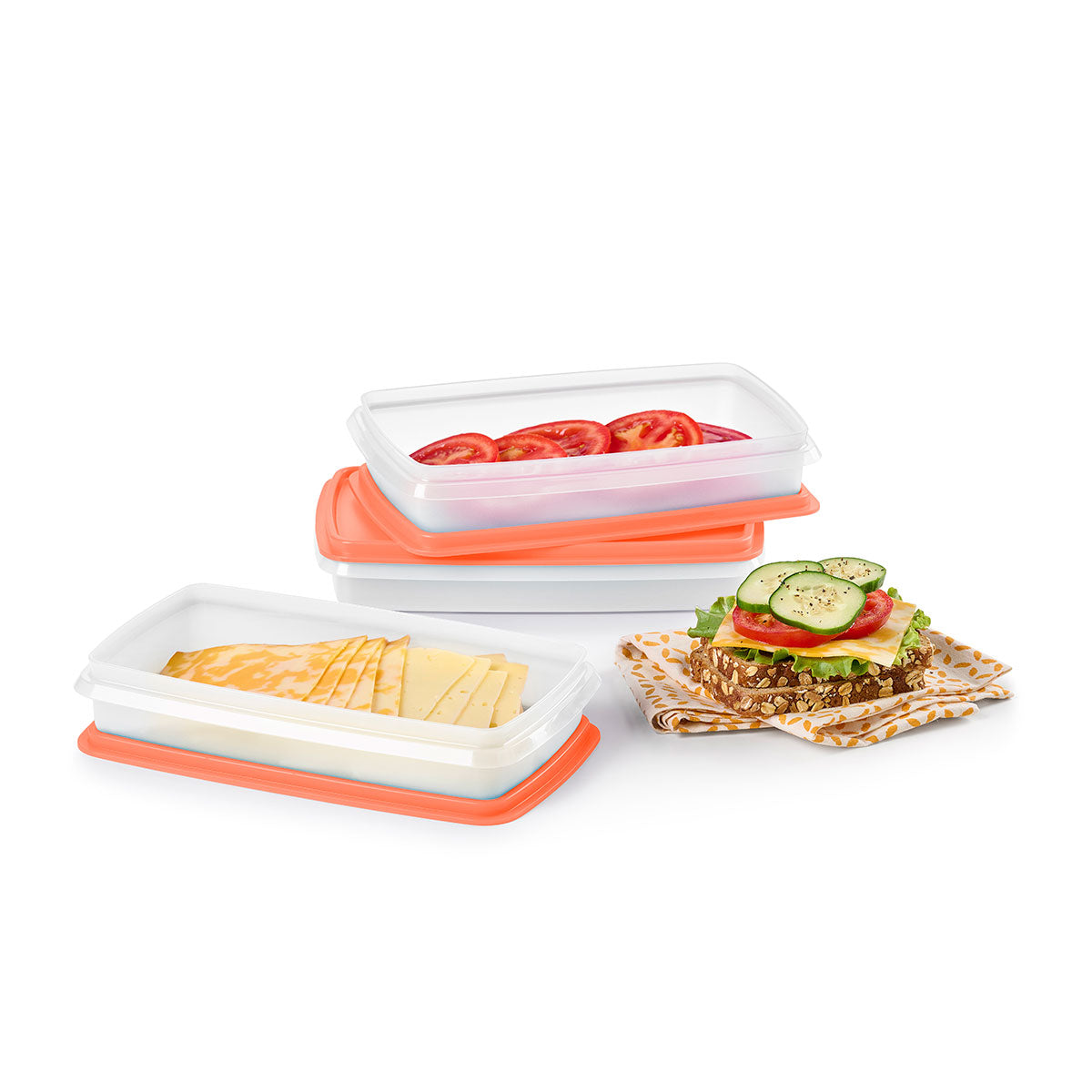 SnackStorSlim Airtight Food Storage Containers (Set of 3)