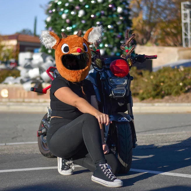 Motorcycle Helmet Cover - Reindeer