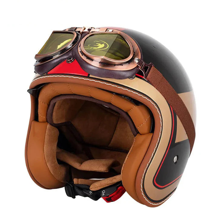 DOT Vintage Retro Motorcycle Helmet-H01