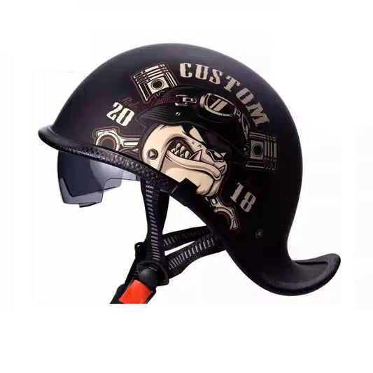 Retro motorcycle half helmet-H44