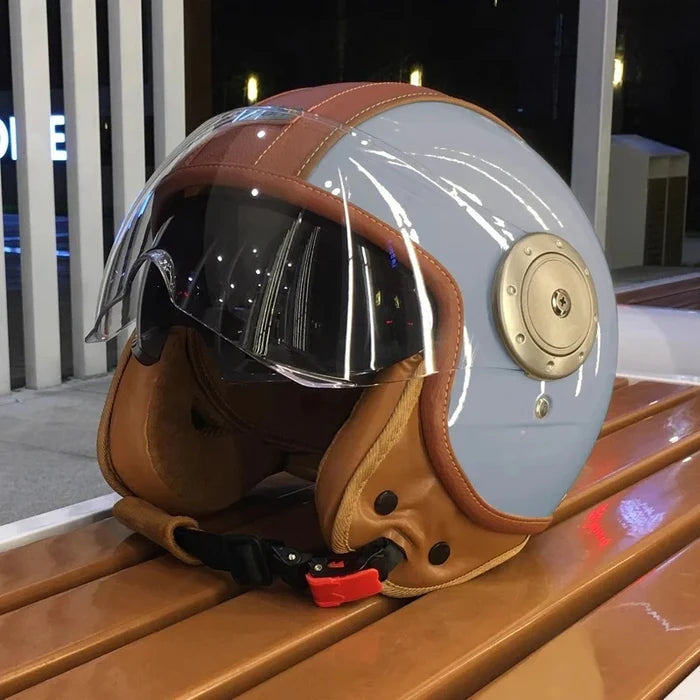 Dual-lens open-back Bluetooth motorcycle helmet-H21