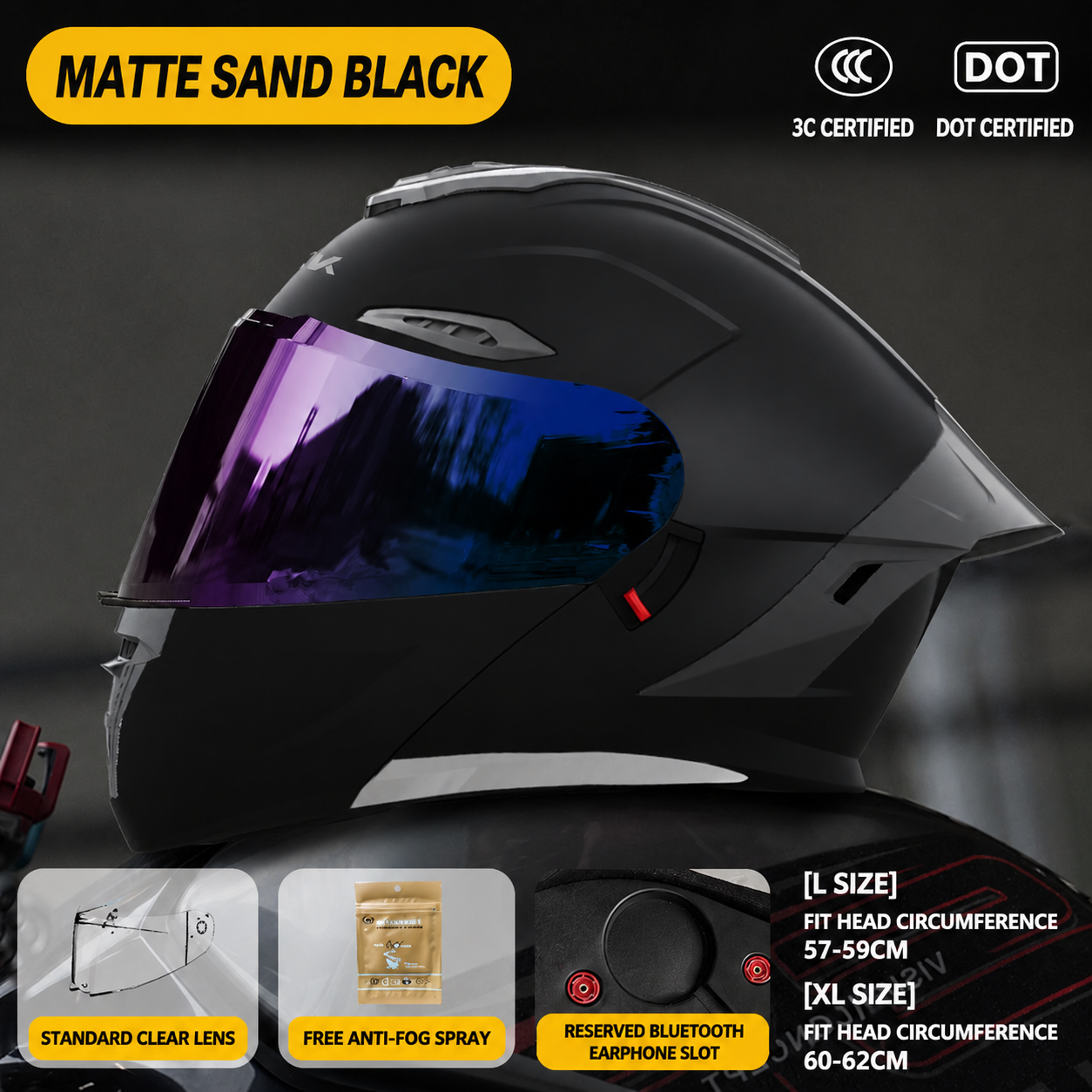 Chameleon Flip Up Motorcycle Helmet-H29