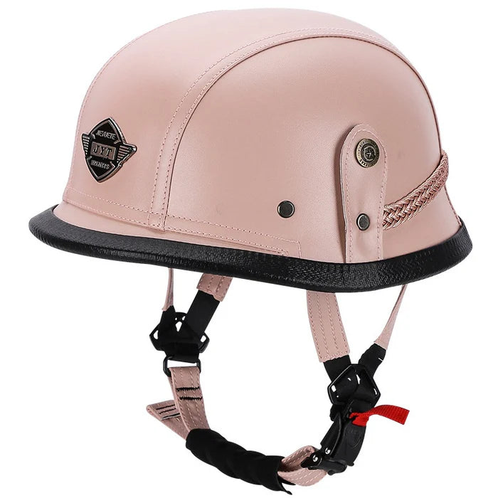 Retro Half Helmet Pedal German Steel Cruise-Pink - H14