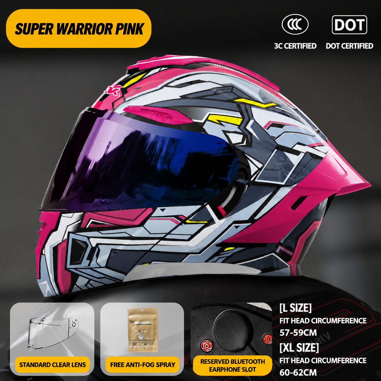 Suoer Warrior Flip Up Motorcycle Helmet-H30