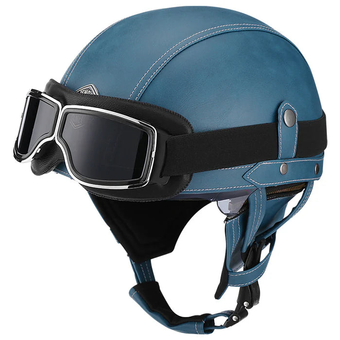 DOT Retro German Style Half Helmet-H02