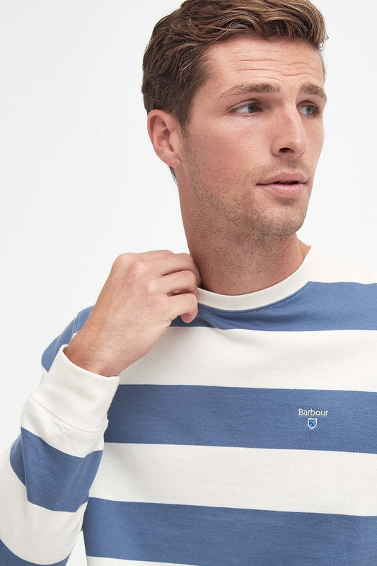 Shorwell Striped Sweatshirt - DK CHAMBRAY