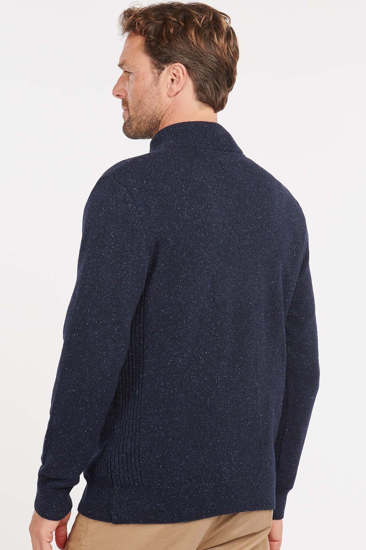 Essential Tisbury Half Zip Knitted Jumper - NAVY