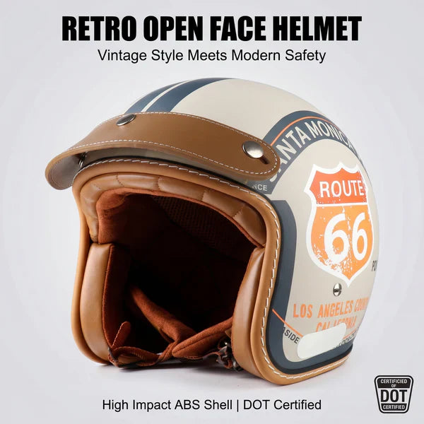 DOT Motorcycle Helmet 3/4 Half Helmet-H38