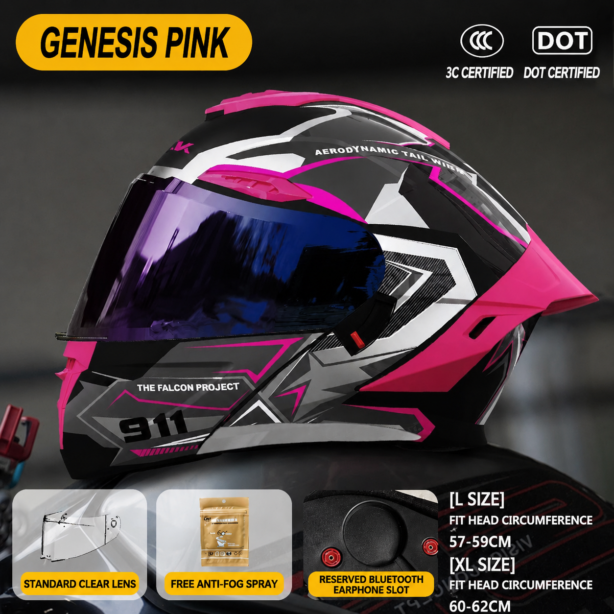 Genesis Flip Up Motorcycle Helmet-H31