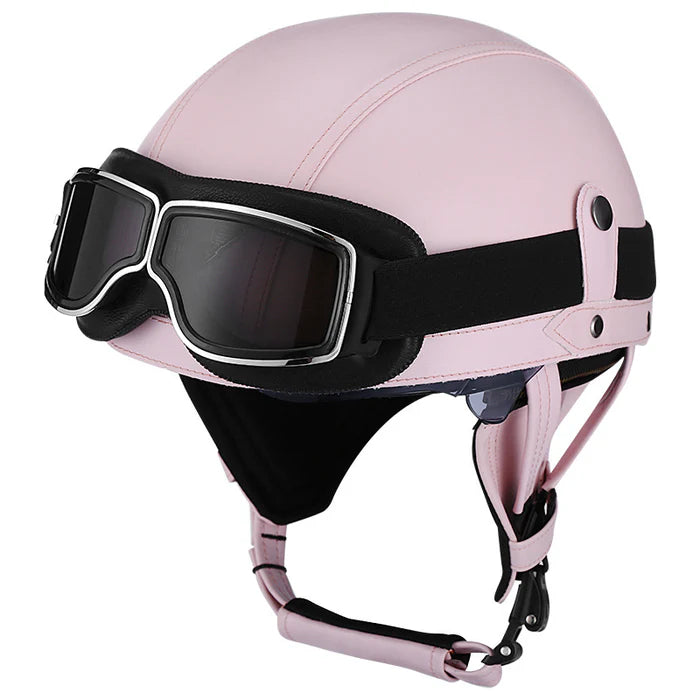 DOT Retro German Style Half Helmet-H02