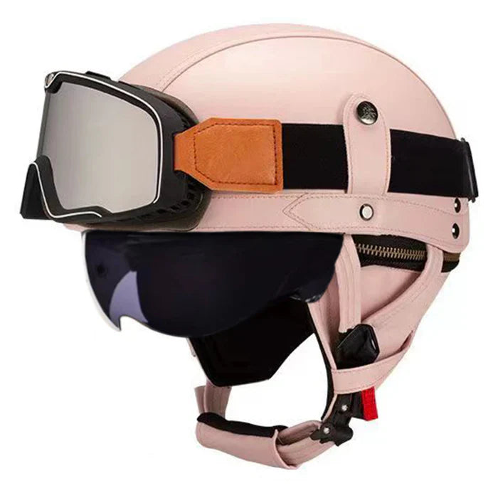 DOT Retro German Style Half Helmet-H02