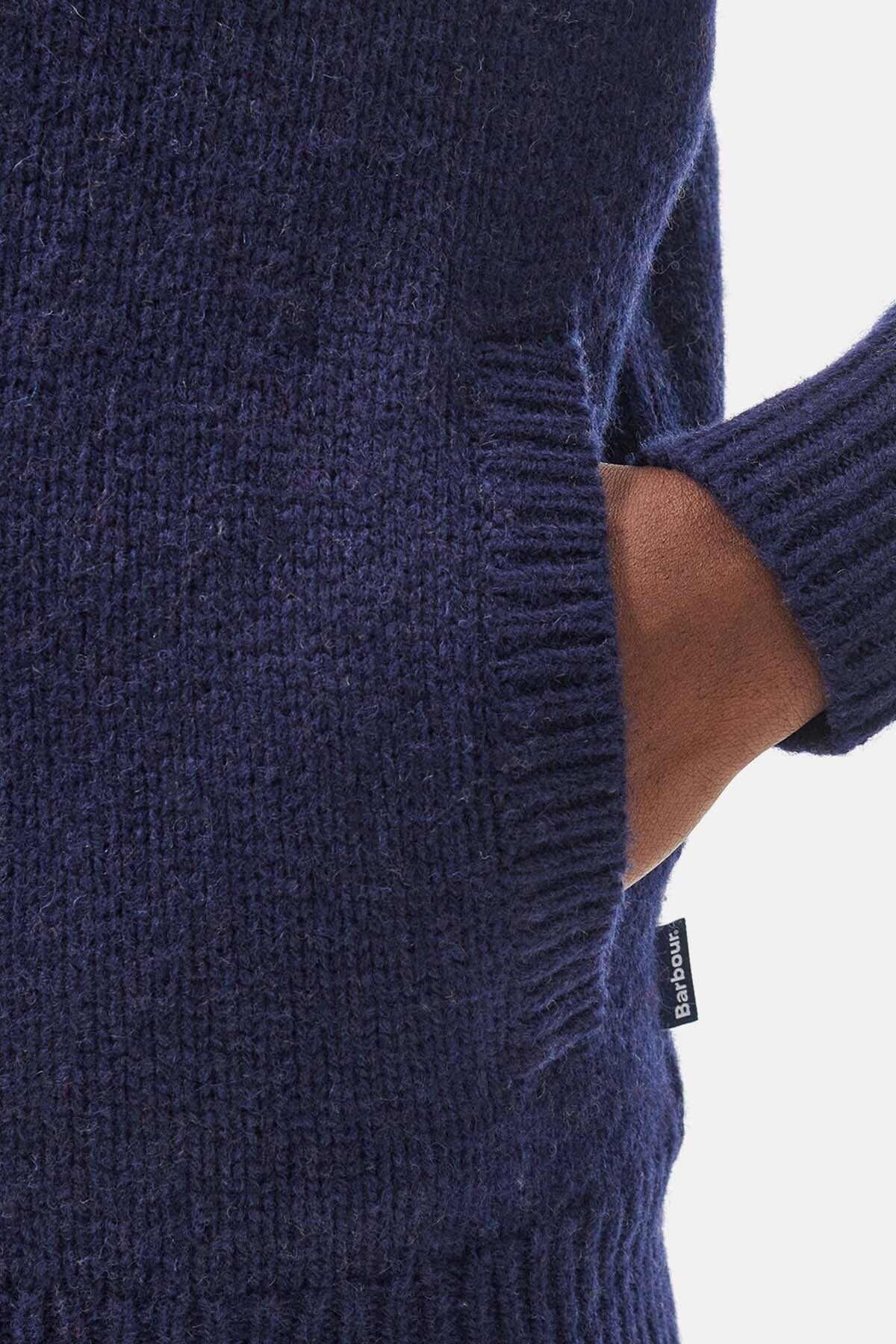 Calder Zip Through Jumper - NAVY