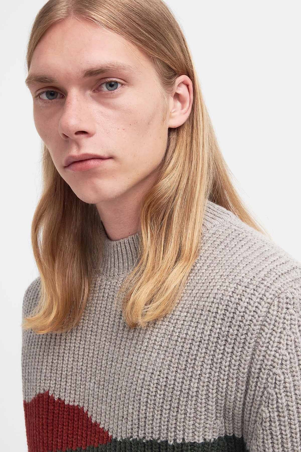 Landscape Knitted Jumper - NAVY