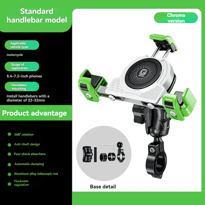 No-blocking camera shock-absorbing anti-theft motorcycle phone holder-S05