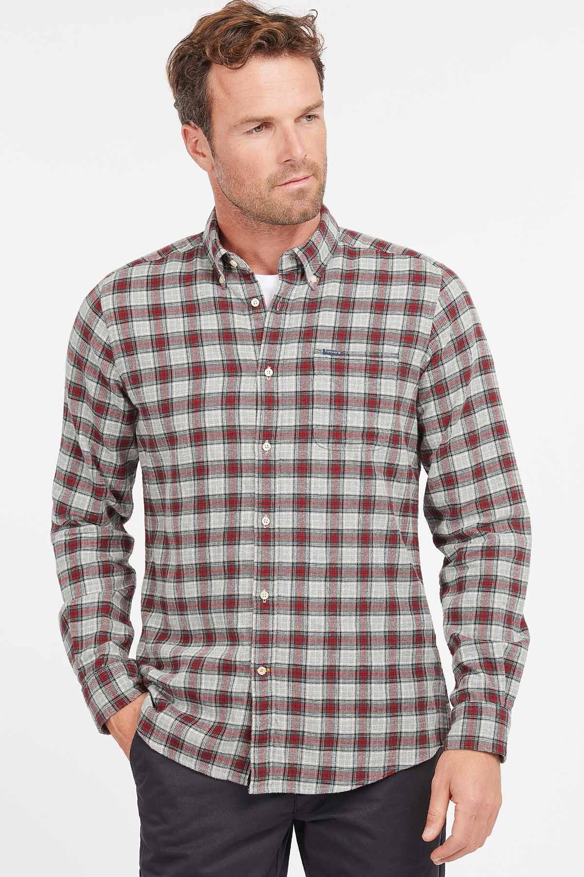 Shirt with breast pocket - GREY MARL