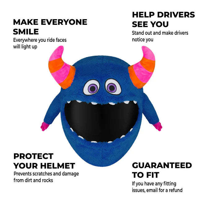 Motorcycle Helmet Cover - Horned Monster