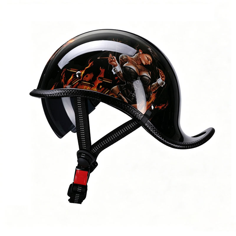 Retro motorcycle half helmet-H44
