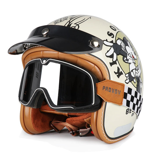 DOT Motorcycle Helmet 3/4 Half Helmet-H39