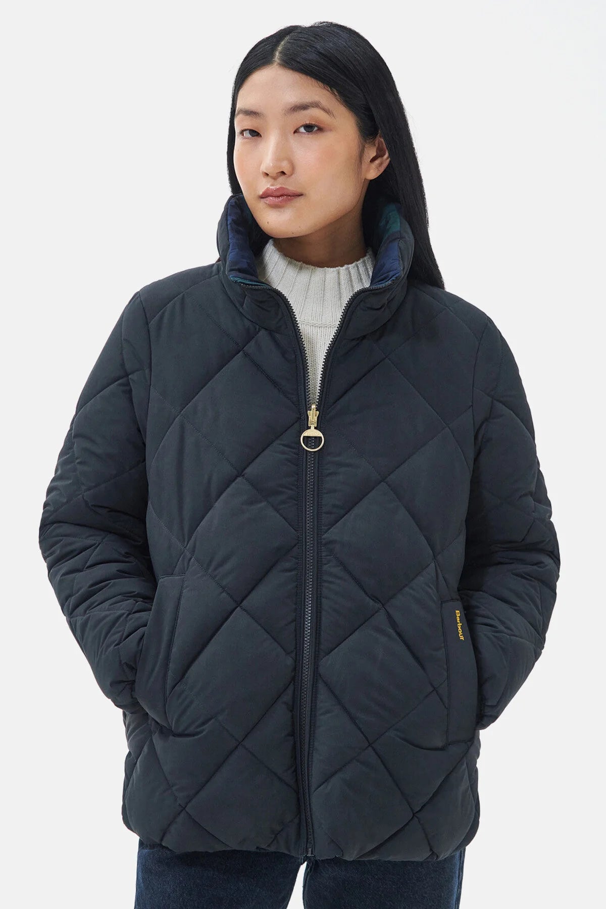 Reversible Hudswell Quilted Jacket - BLACK/BLACK/SAGE TAR