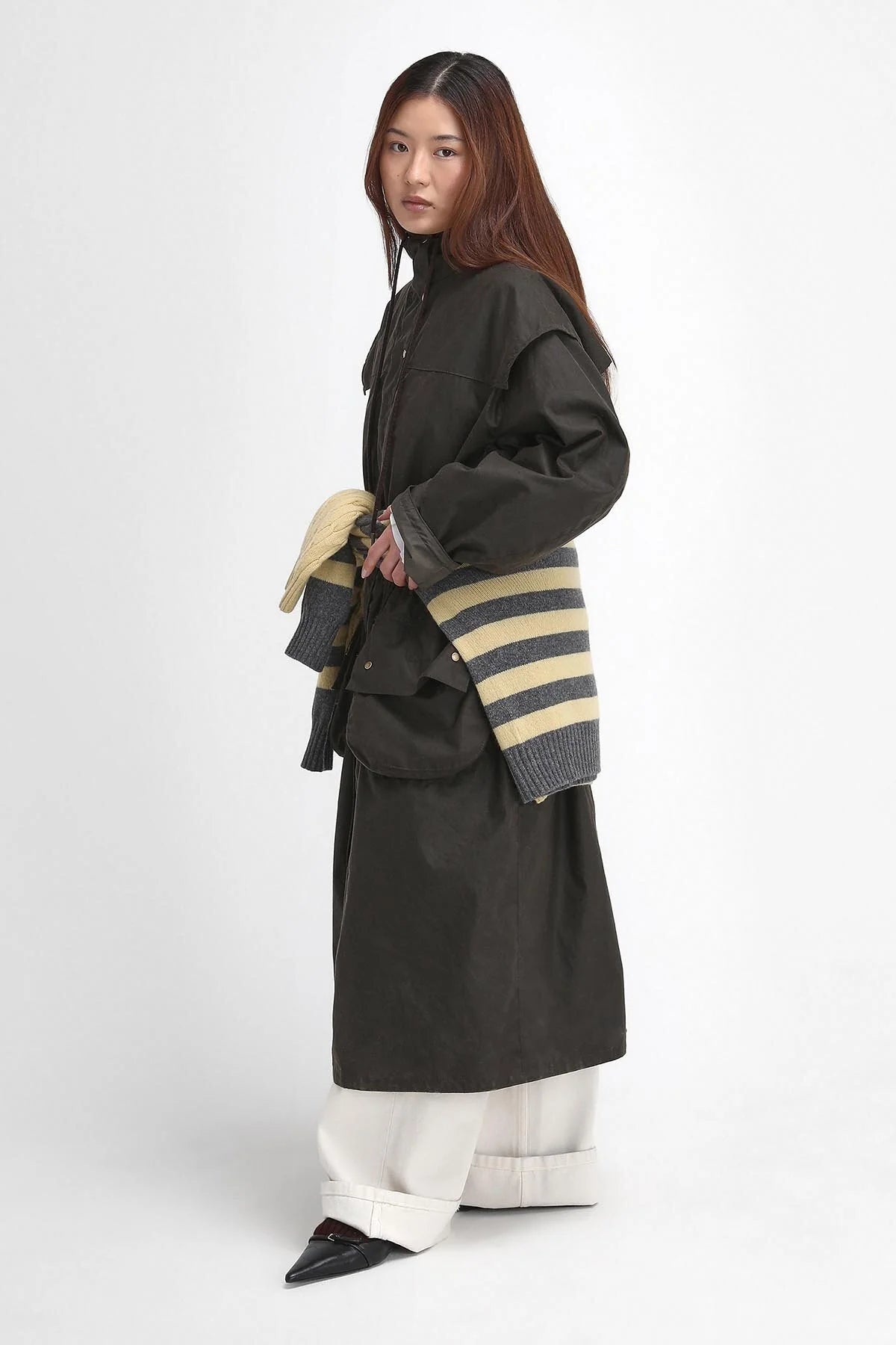 The Edit by Alexa Liam Waxed Parka - OLIVE/DRESS STEWART