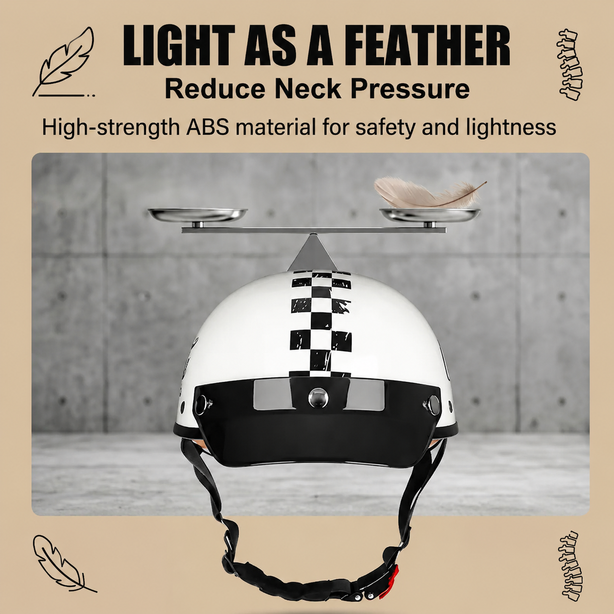 Retro half-helmet, summer travel gear-H47
