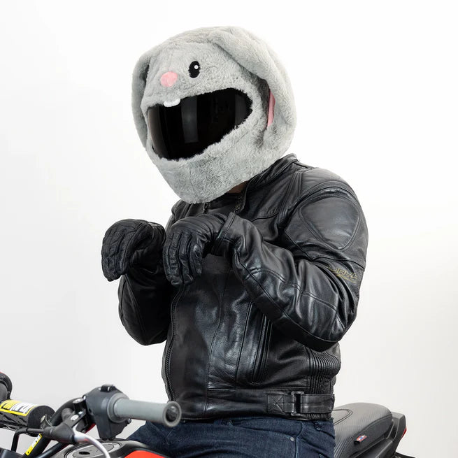 Motorcycle Helmet Cover - Cute Bunny