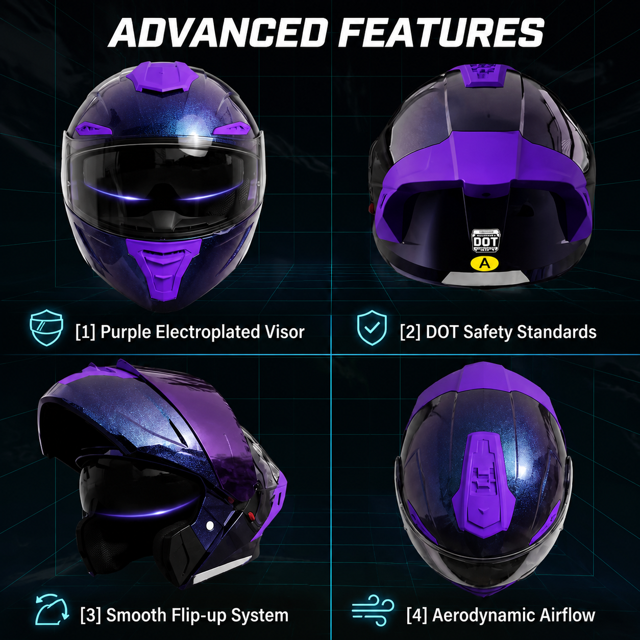 Suoer Warrior Flip Up Motorcycle Helmet-H30 – BRZIK
