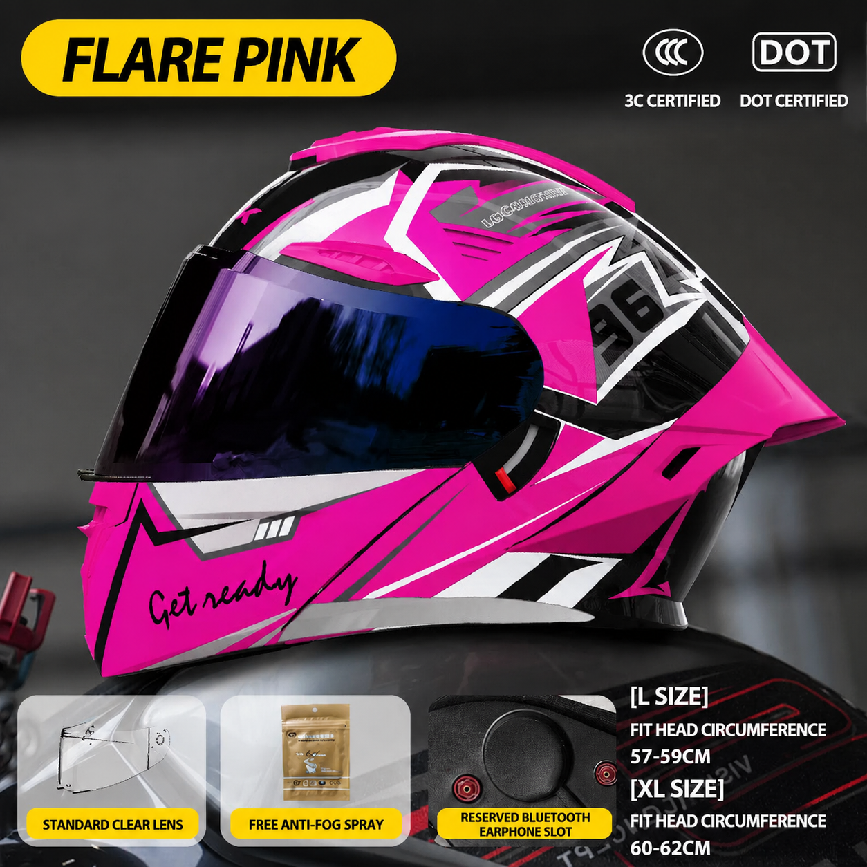 Blazing Flip Up Motorcycle Helmet-H34