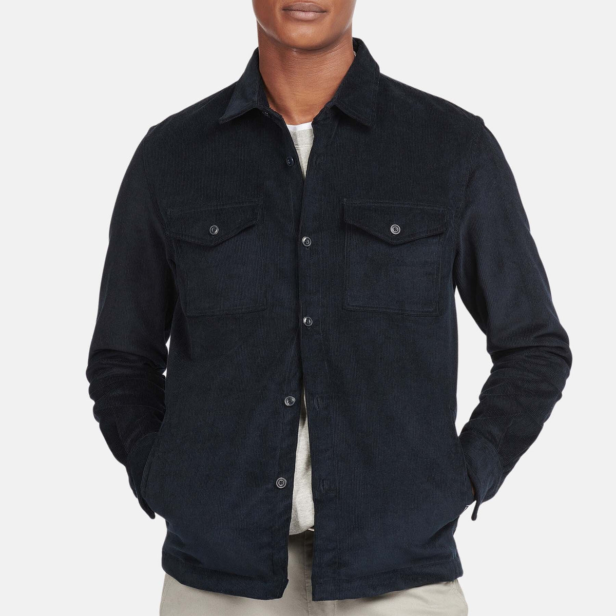 Cord Overshirt - NAVY