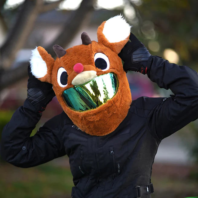 Motorcycle Helmet Cover - Reindeer