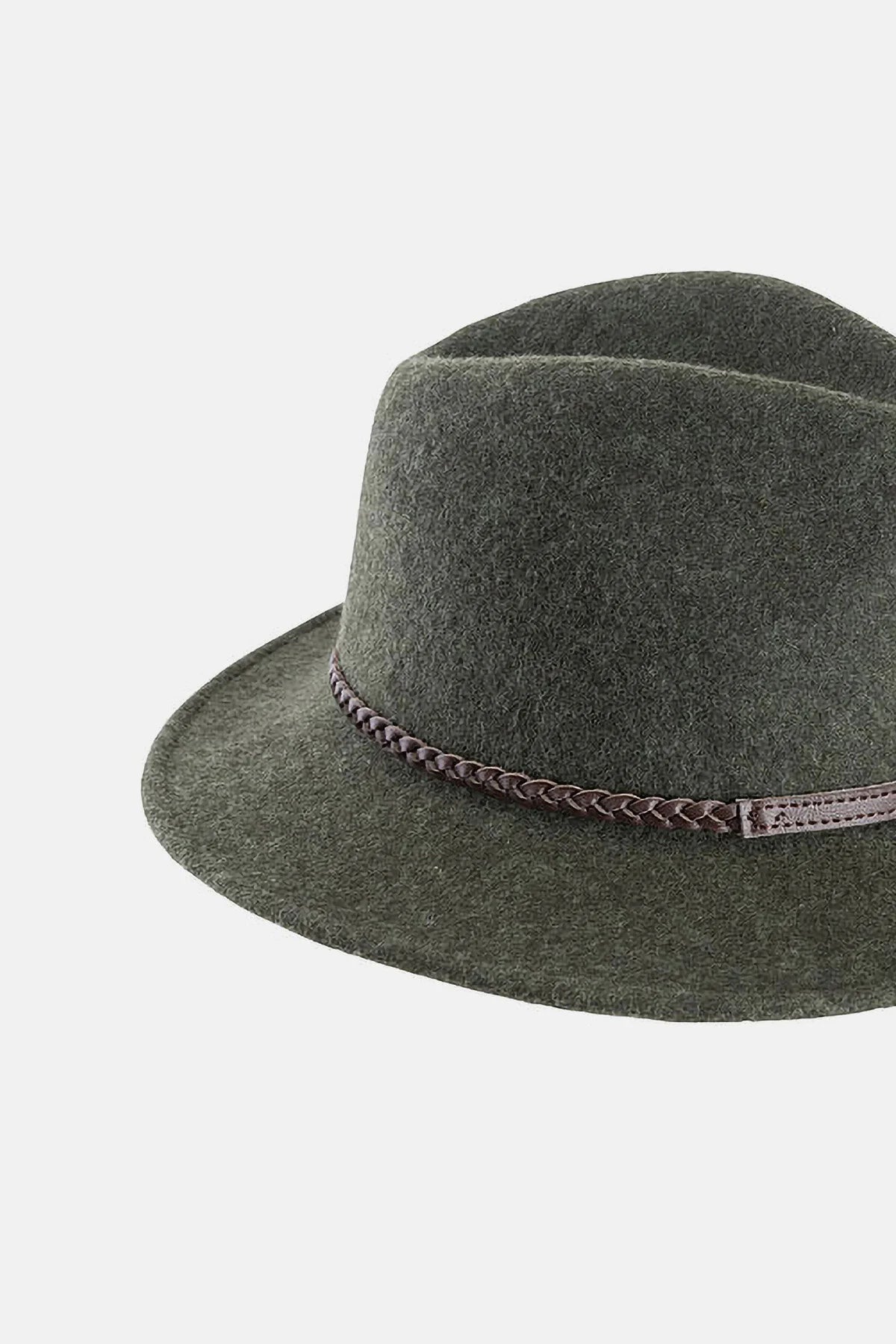 Pure Wool Fedora - OLIVE MELANGE