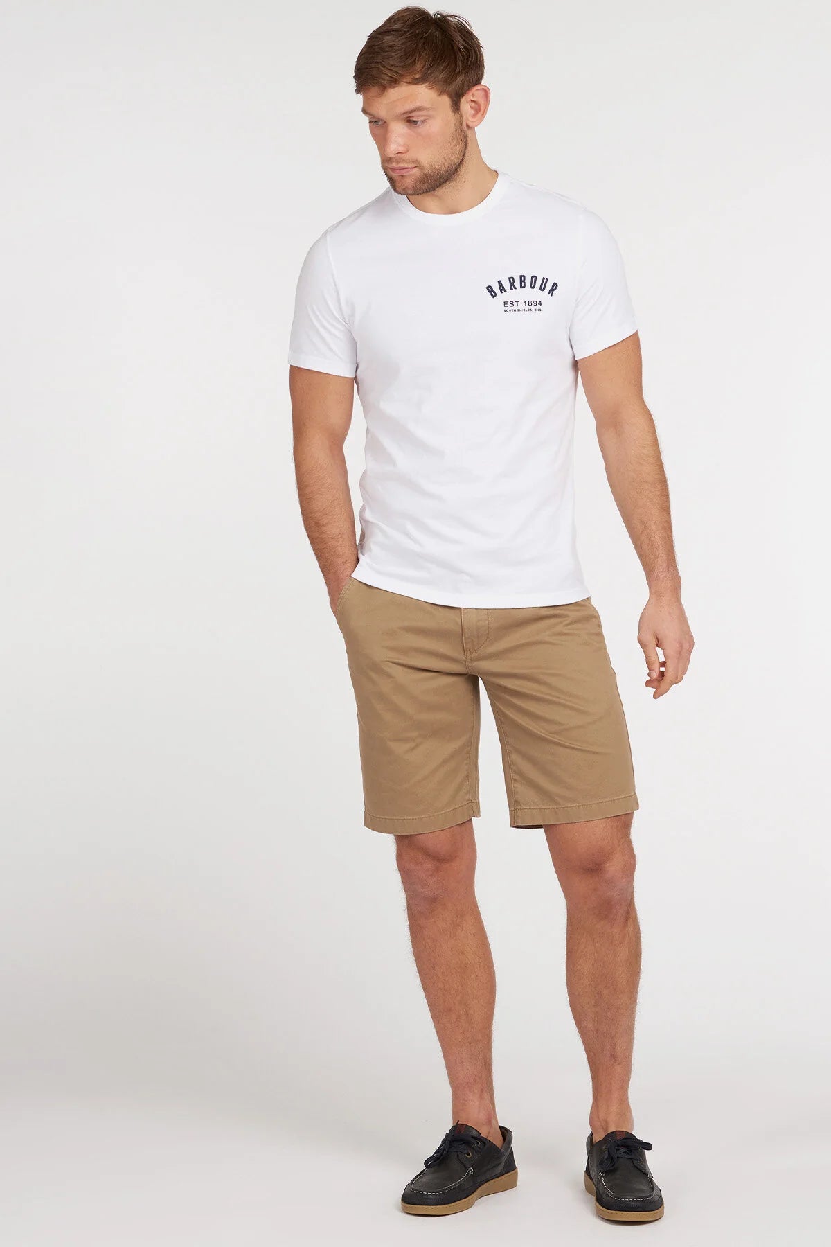 Casual Cotton T-shirt - WHITE