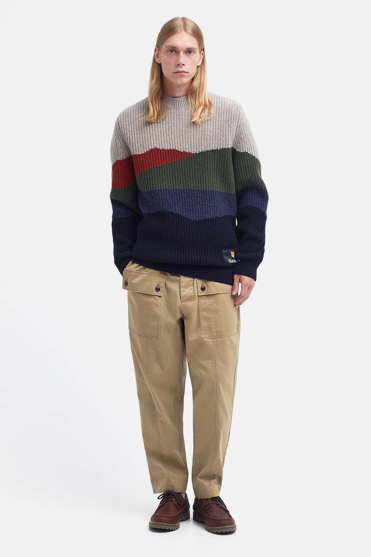 Landscape Knitted Jumper - NAVY