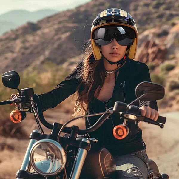 DOT Motorcycle Helmet 3/4 Half Helmet-H38