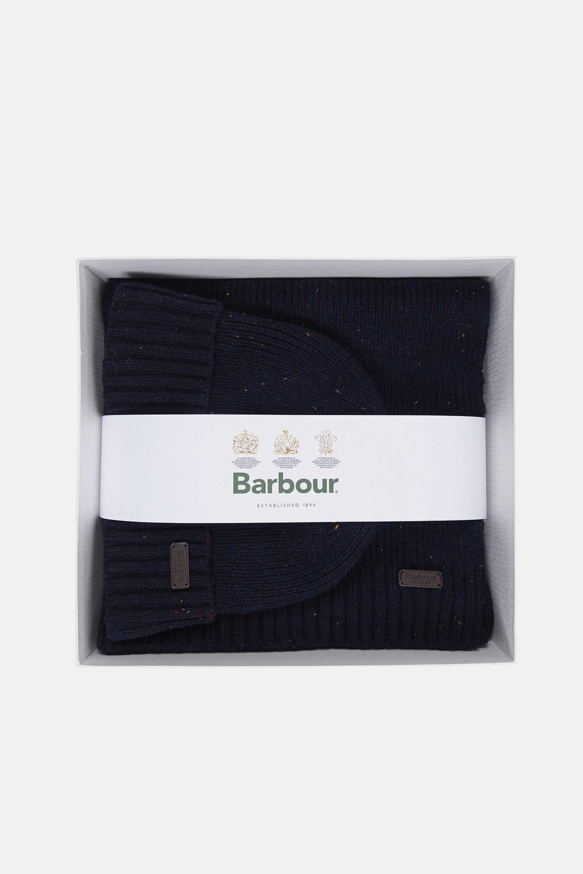 Carlton Fleck Beanie & Scarf Gift Set - NAVY
