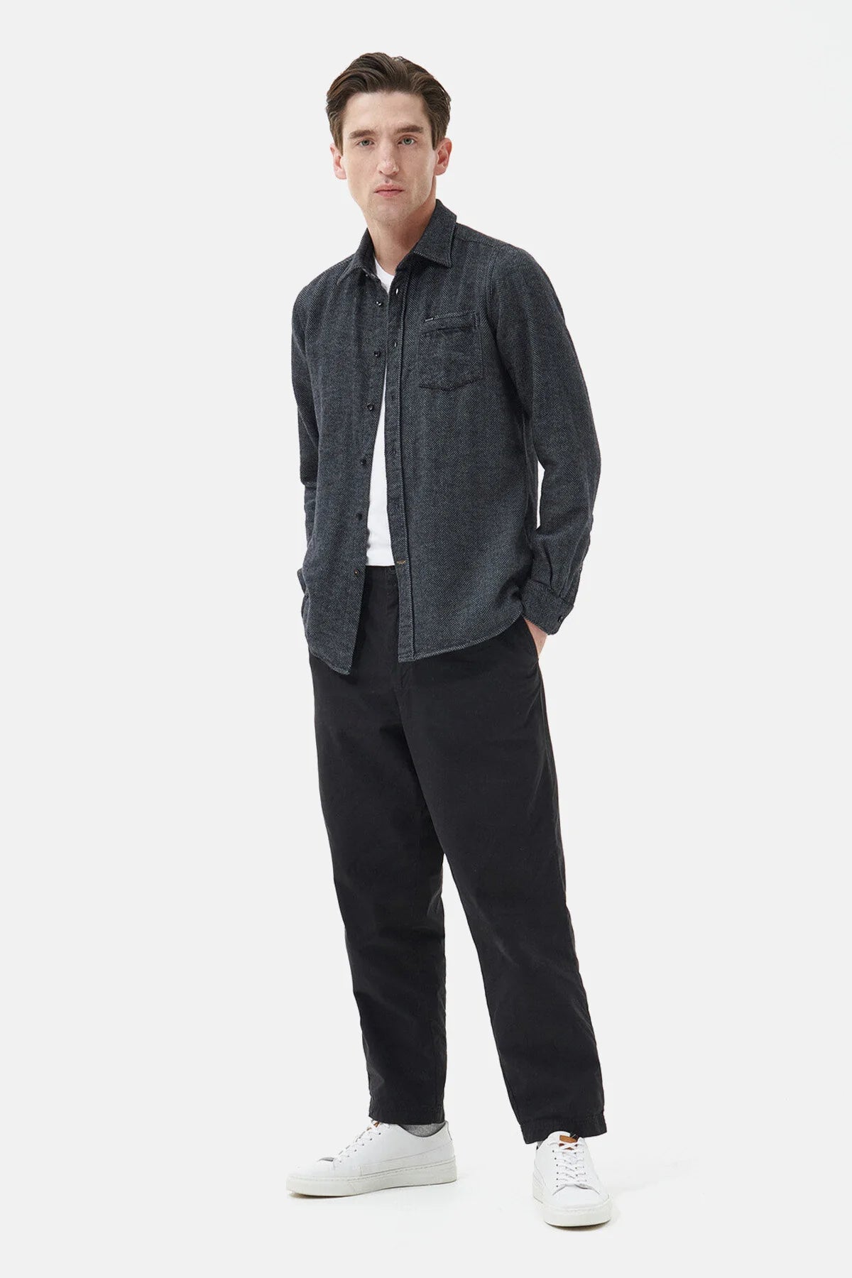 Robertson Tailored Shirt - GREY MARL