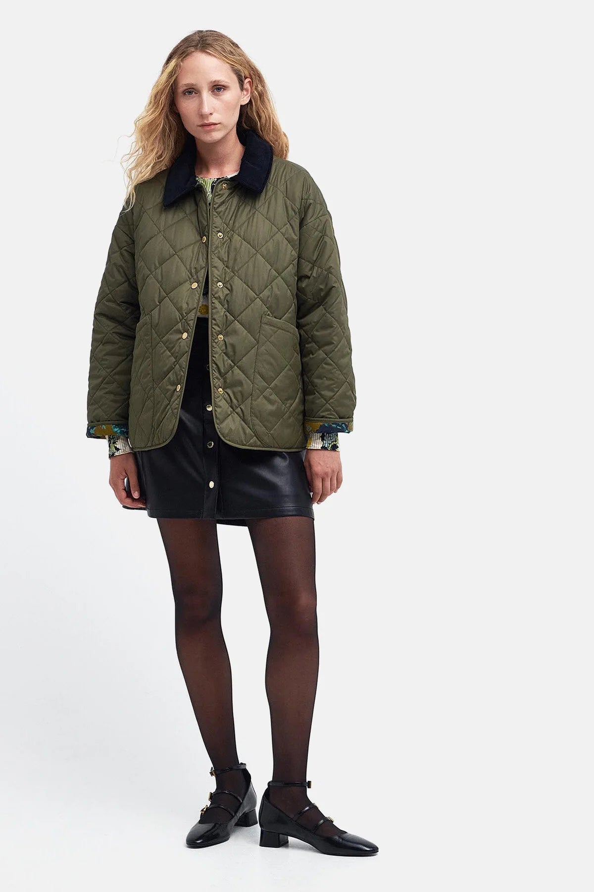 Daintry Reversible Quilted Jacket - FERN/OPIA