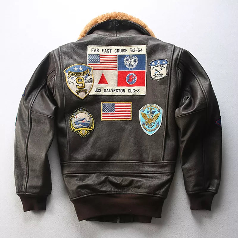 G1 flying cowhide jacket genuine leather casual jacket-J02