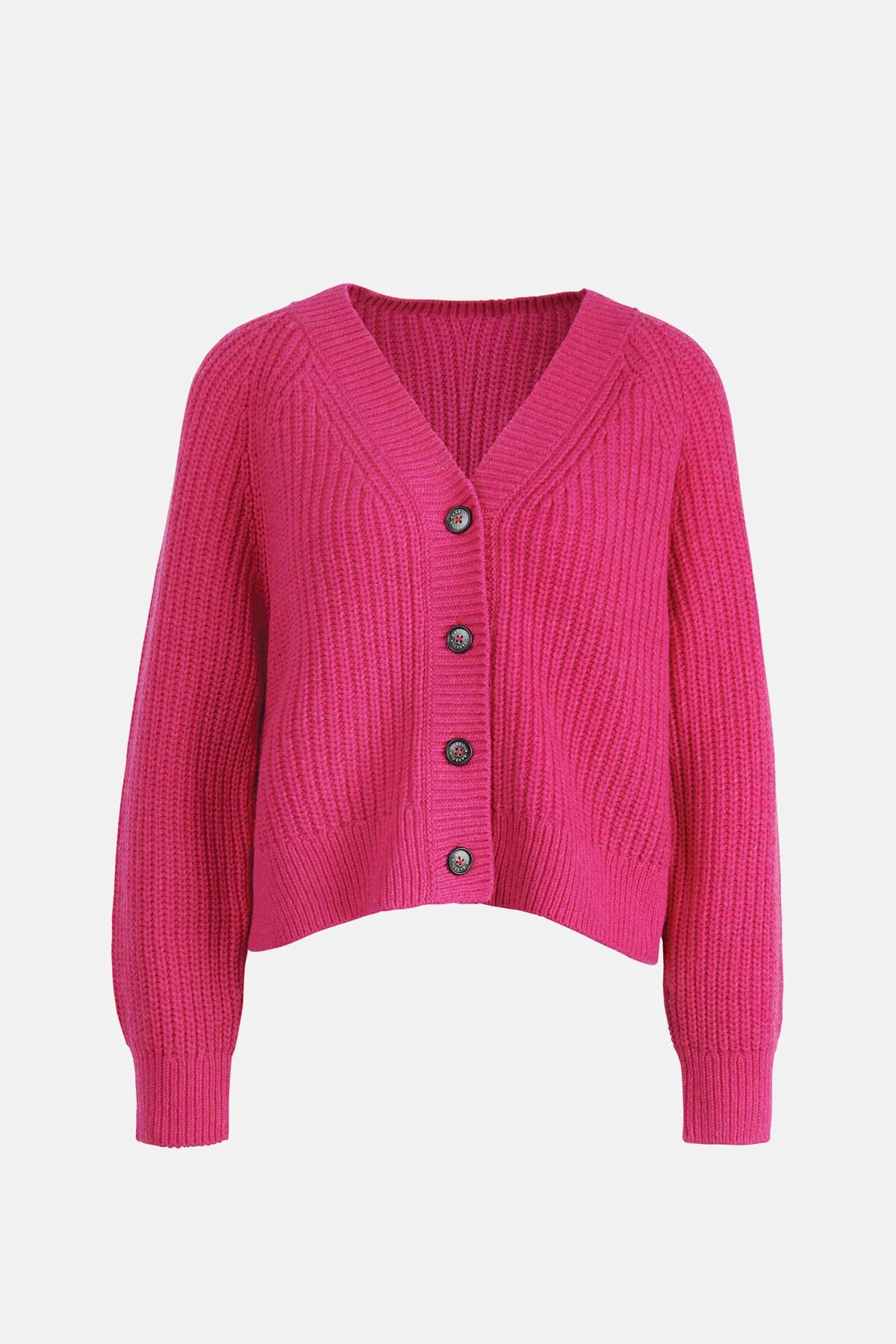 Bracken Knitted Cardigan - PINK DAHLIA