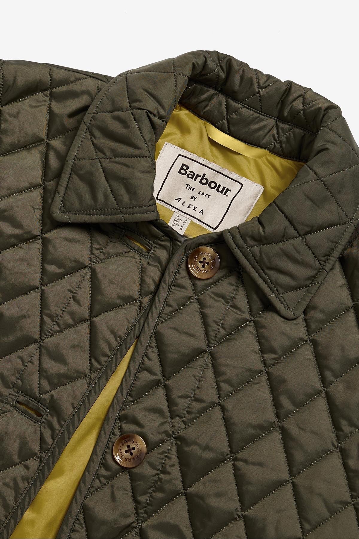 The Edit by Alexa Jamie Quilted Jacket - OLIVE/POLLEN